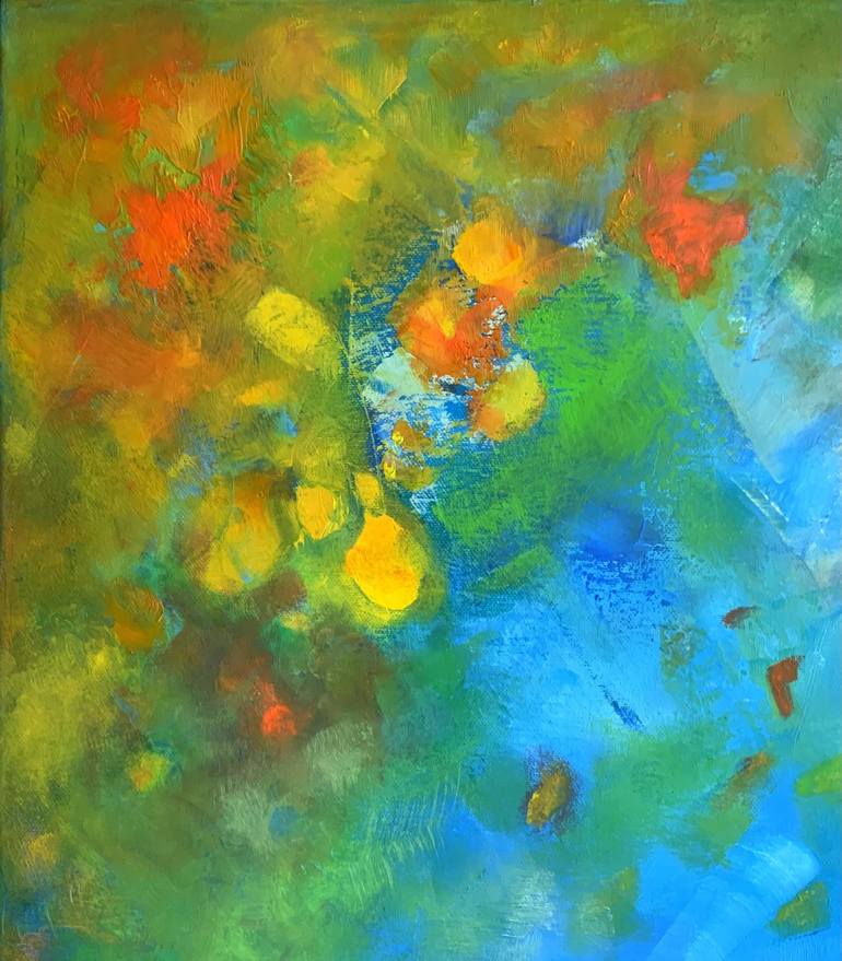 Original Abstract Painting by Roswitha Klotz