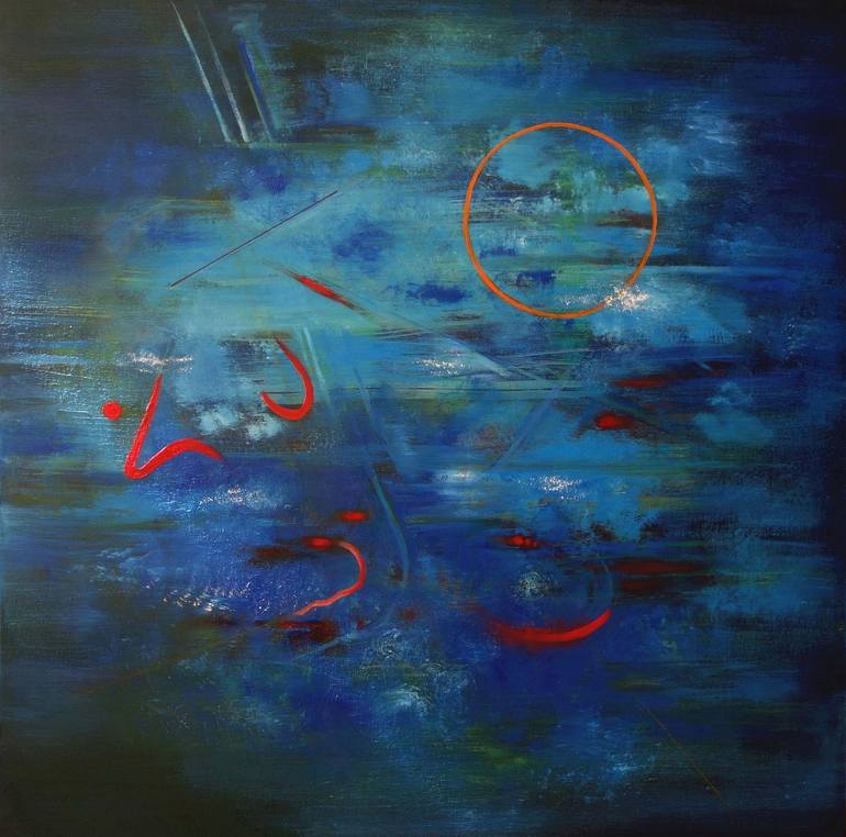 Original Abstract Expressionism Abstract Paintings by Roswitha Klotz