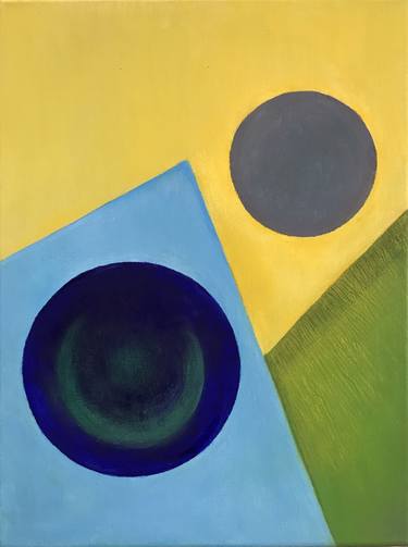 Original Abstract Geometric Paintings by Roswitha Klotz