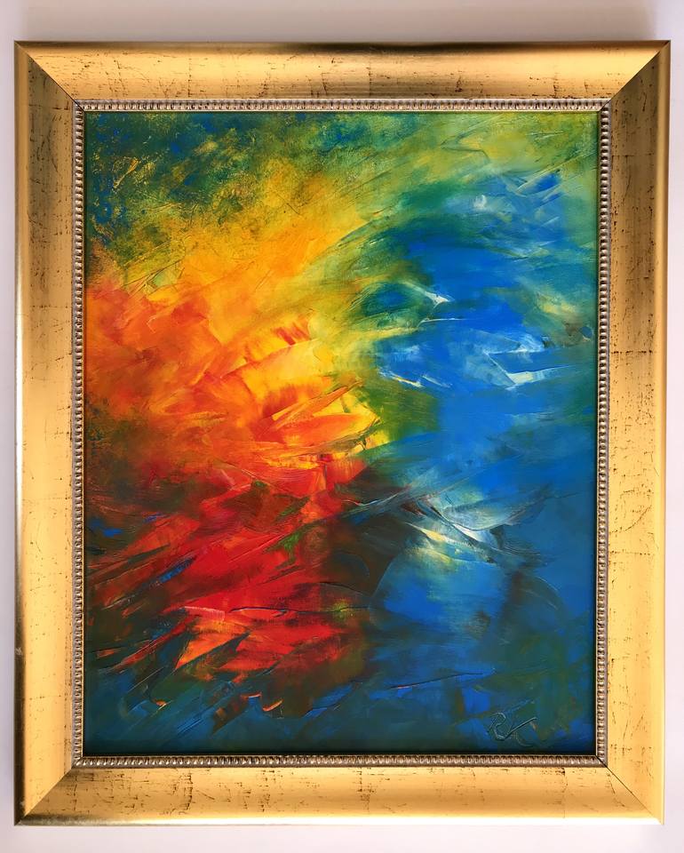 Original Abstract Painting by Roswitha Klotz