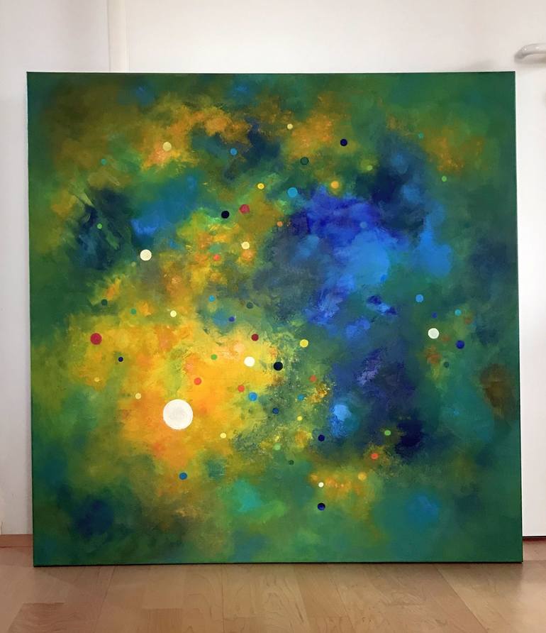 Original Abstract Painting by Roswitha Klotz