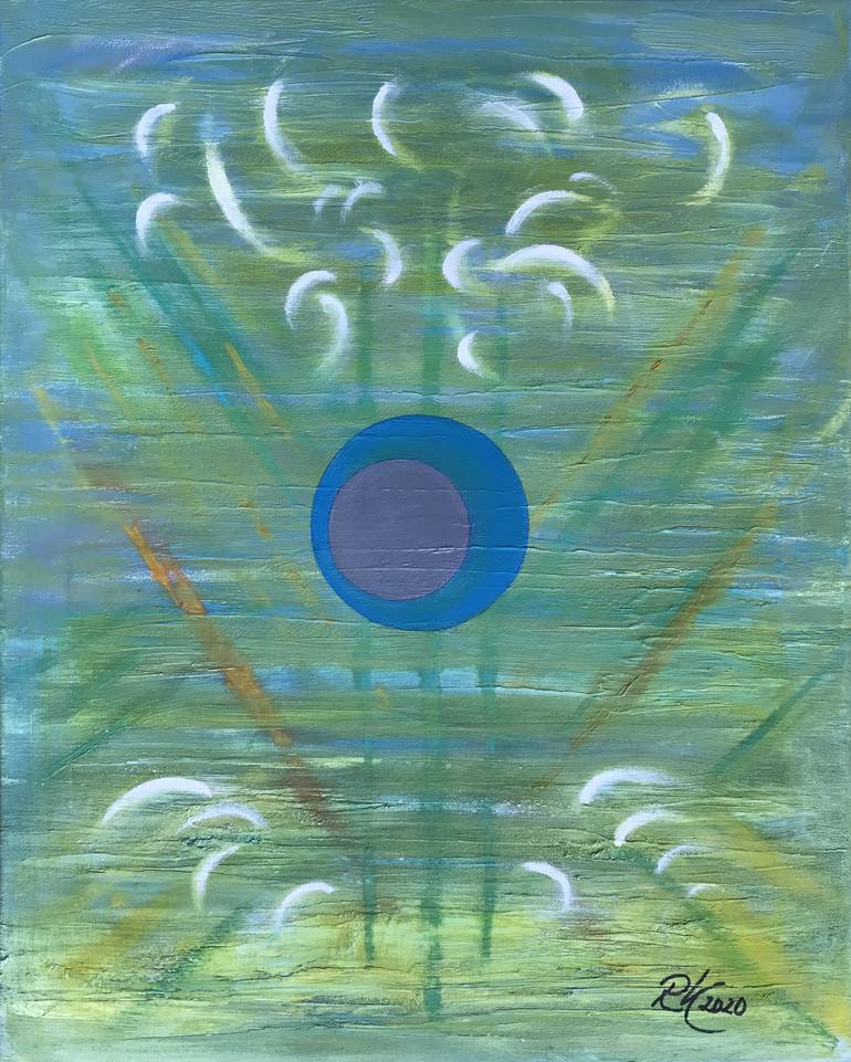 Original Abstract Expressionism Abstract Paintings by Roswitha Klotz