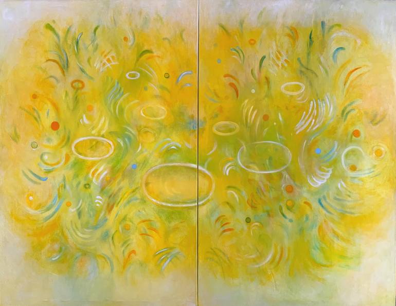Original Abstract Expressionism Abstract Paintings by Roswitha Klotz