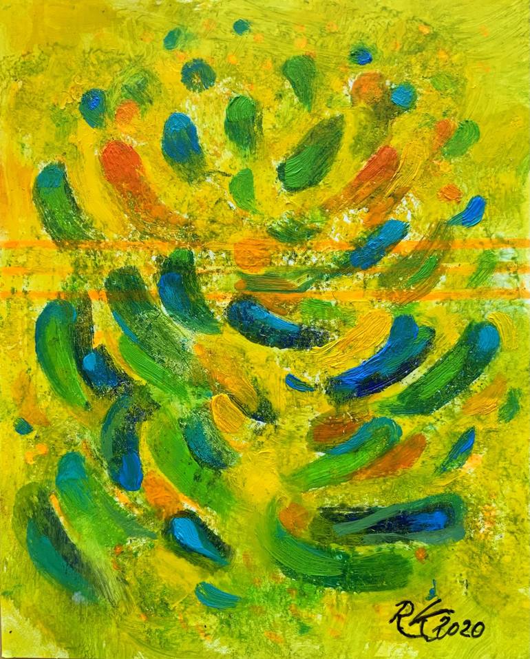 Original Abstract Painting by Roswitha Klotz | Abstract Art on Paper | The little Things (07)