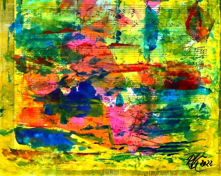 Original Abstract Painting by Roswitha Klotz