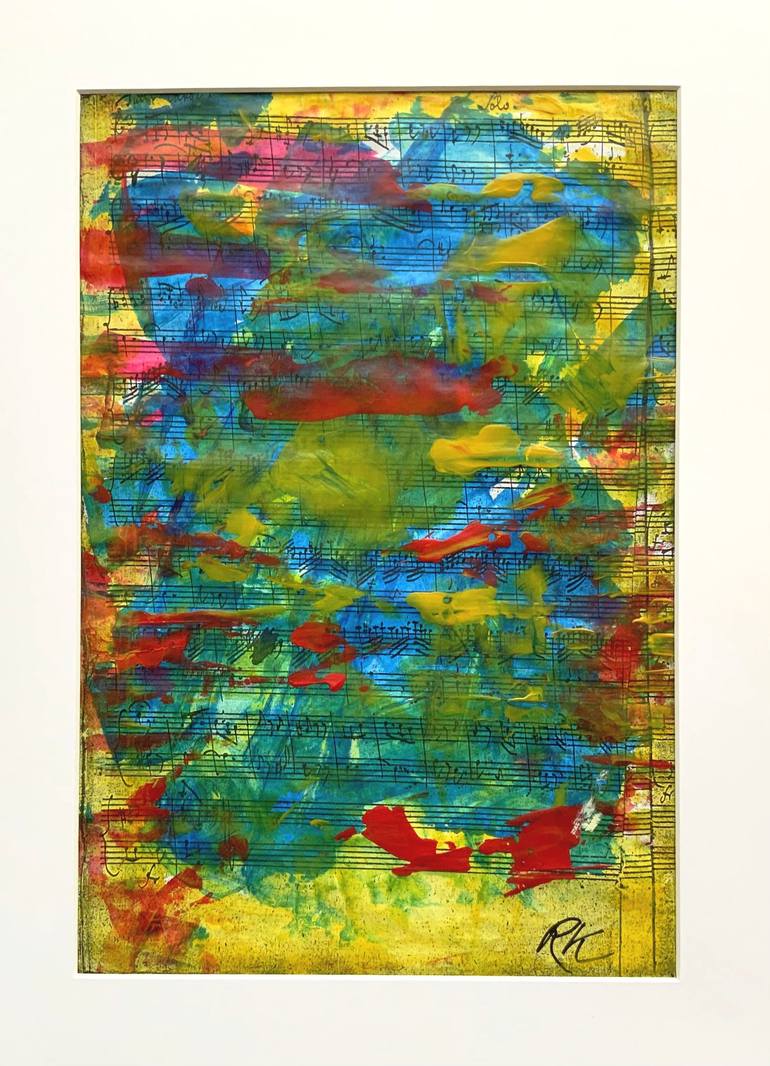 Original Abstract Expressionism Abstract Painting by Roswitha Klotz