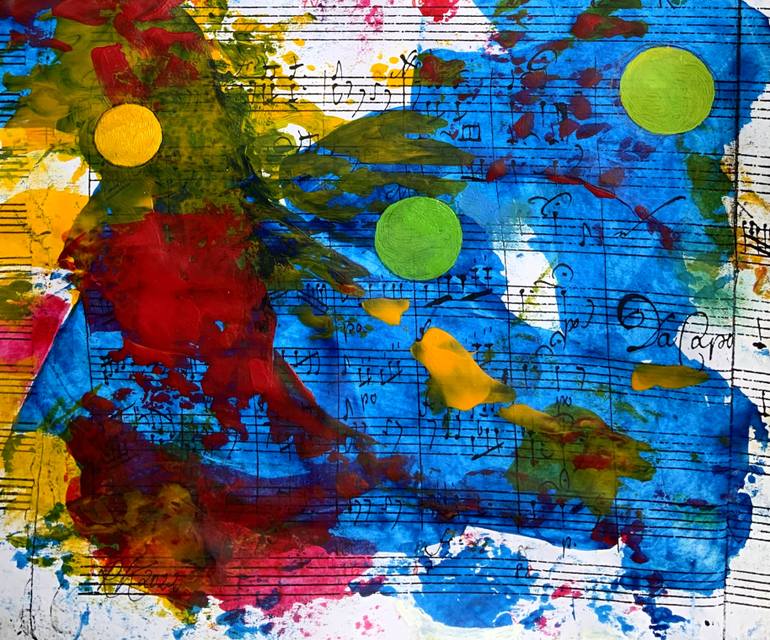 Original Abstract Expressionism Abstract Painting by Roswitha Klotz