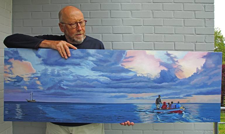 Original Realism Seascape Painting by Roland Henrion