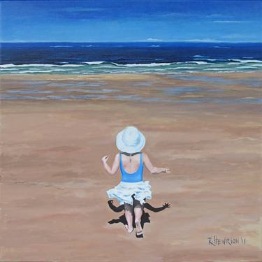 Print of Figurative Beach Paintings by Roland Henrion