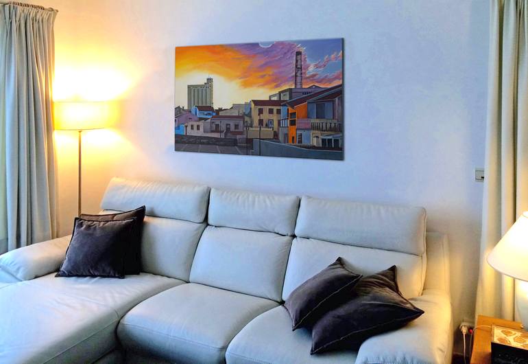 Original Figurative Architecture Painting by Roland Henrion