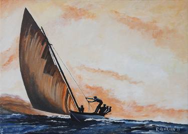 Original Sailboat Paintings by Roland Henrion