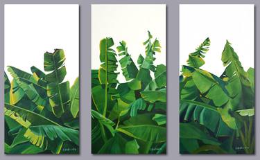 Banana leaves triptych thumb