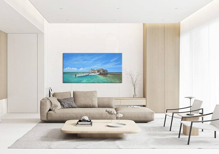 Original Realism Seascape Painting by Roland Henrion