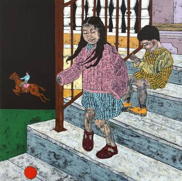 Original Figurative Children Painting by Szabina Góré