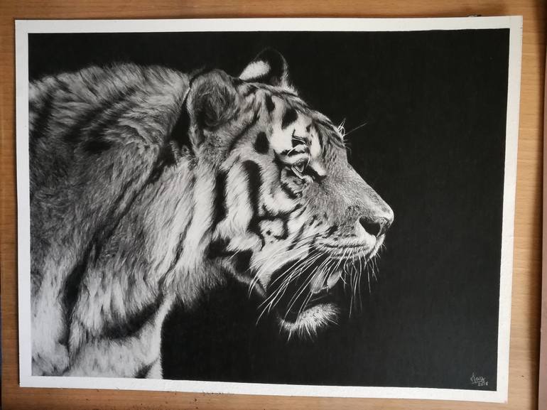 Original Fine Art Animal Drawing by Magali Lapeyre-Mirande