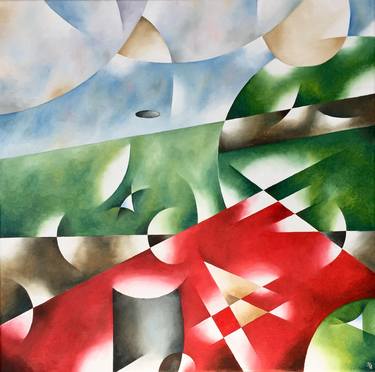 Original Abstract Geometric Paintings by Jean-Francois LAURENT