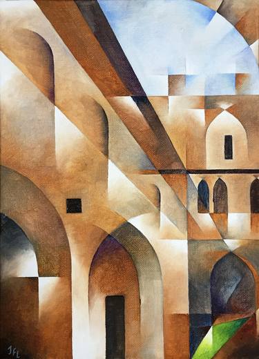 Print of Architecture Paintings by Jean-Francois LAURENT