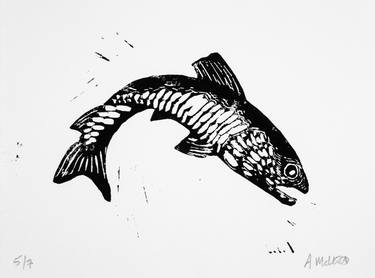 Original Figurative Fish Printmaking by Andy McLeod