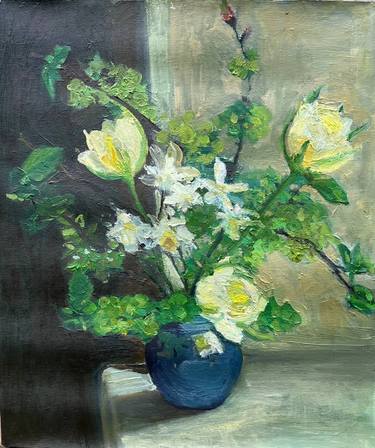 Original Impressionism Floral Painting by Zahra Azimzade