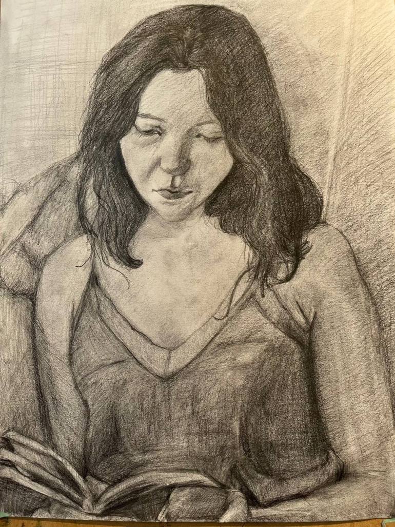 Original Realism Women Drawing by Zahra Azimzade