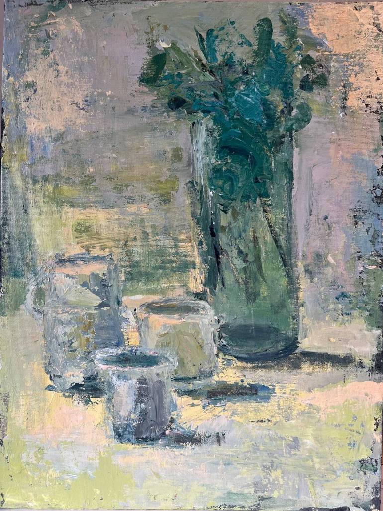Original Impressionism Still Life Painting by Zahra Azimzade