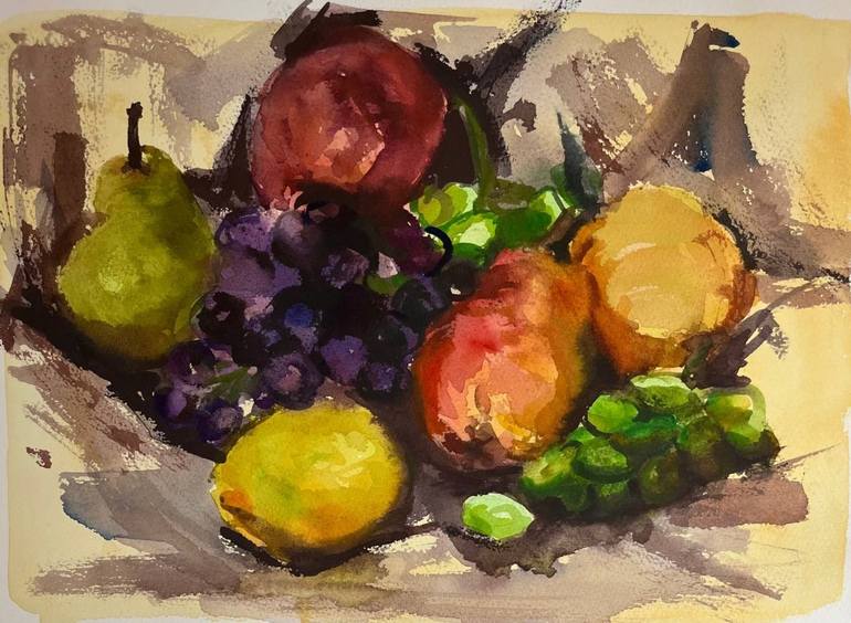 Watercolour still life series Painting by Zahra Azimzade | Saatchi Art