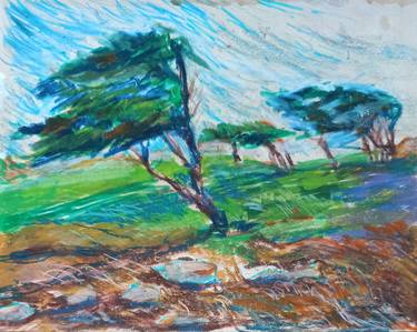 Print of Impressionism Landscape Drawings by Zahra Azimzade