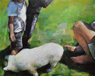 Original Figurative People Paintings by Massimiliano Montaldi