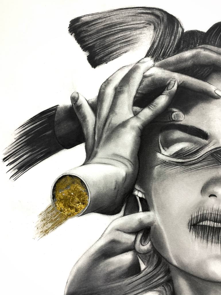 Original Expressionism Women Drawing by Mohammed Salah