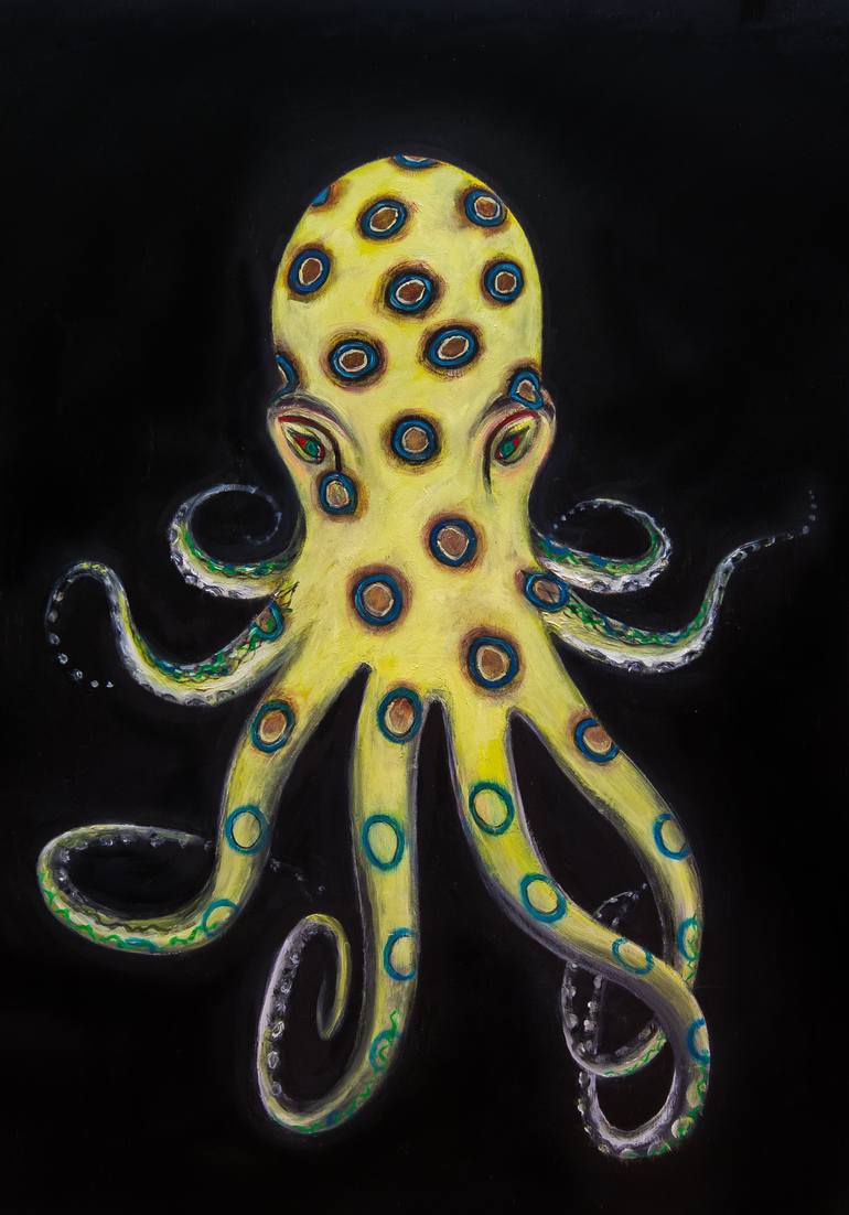 blue ringed octopus drawing