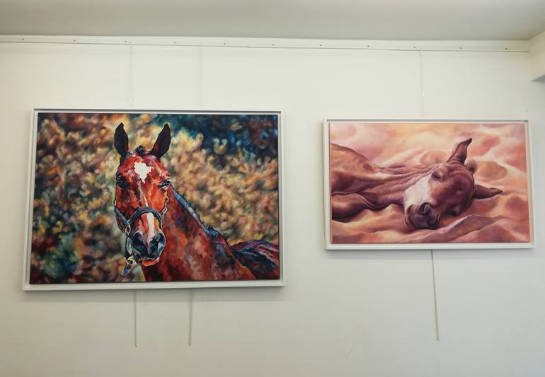 Original Figurative Horse Painting by Diana Torje