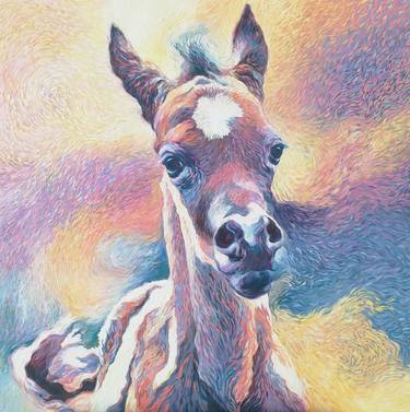 Original Figurative Horse Paintings by Diana Torje