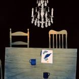 drawing birds at breakfast (dining room table) by Casey Roberts
