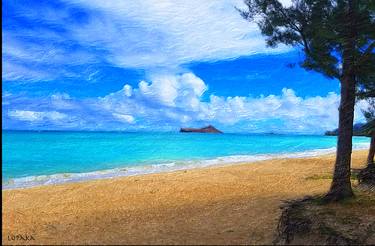 View of Manana from Waimanalo Beach - Original - Limited Edition 1 of 1 thumb