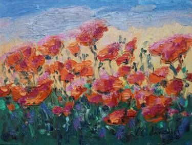 Land of Red Poppies Poppy by Iulia Cândea Daradici thumb