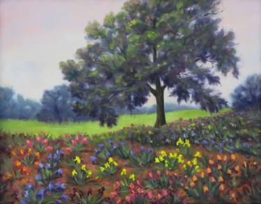 Original Fine Art Garden Paintings by Vicki Van Vynckt