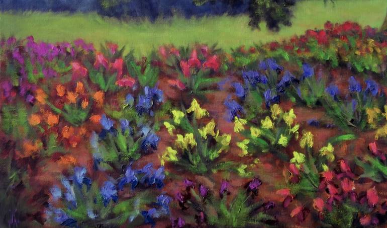 Original Fine Art Garden Painting by Vicki Van Vynckt