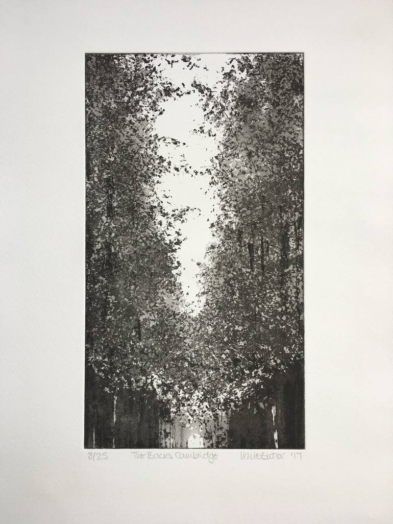 Original Black & White Landscape Printmaking by Lizzie Butler