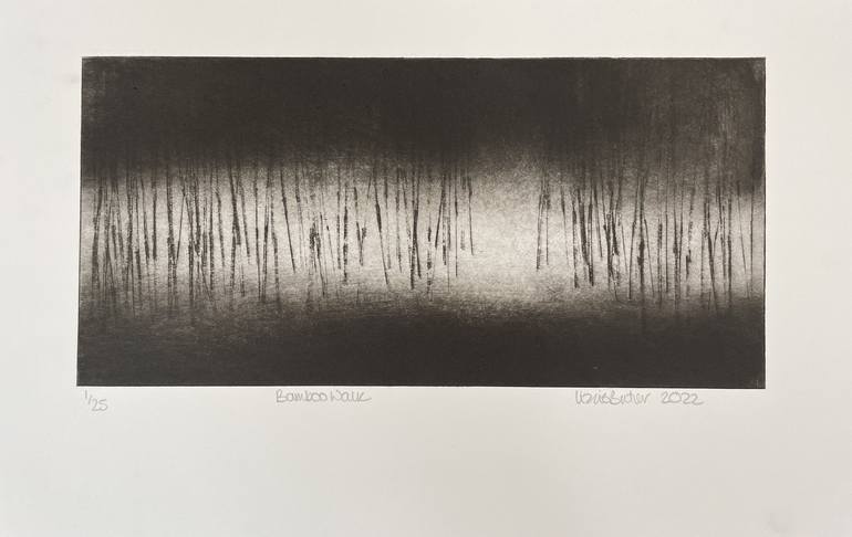 Original Black & White Abstract Printmaking by Lizzie Butler