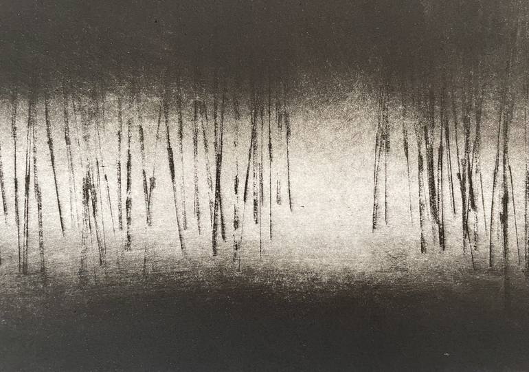Original Black & White Abstract Printmaking by Lizzie Butler