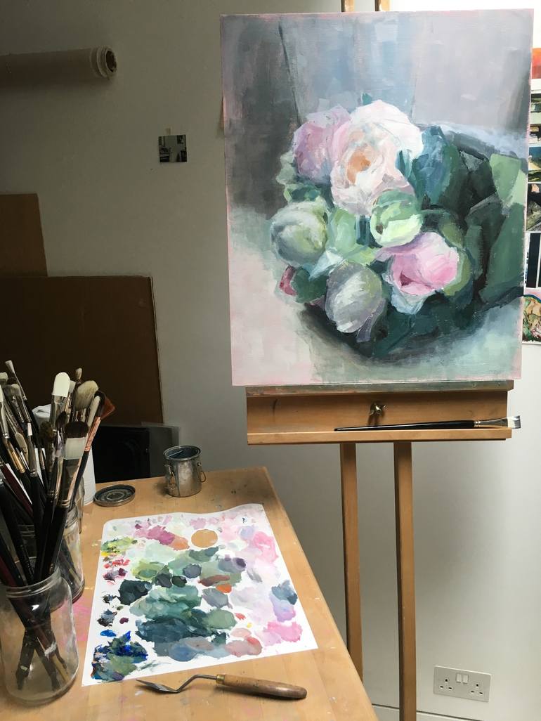 Original Figurative Floral Painting by Lizzie Butler