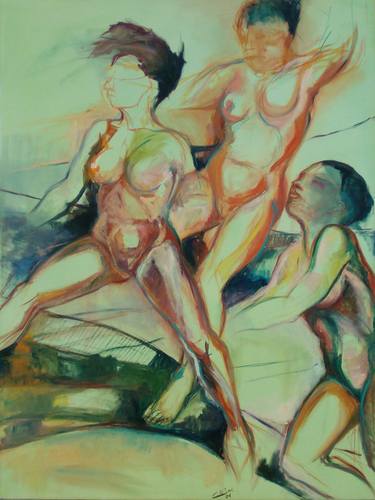 Original Contemporary Body Painting by Christine Viens