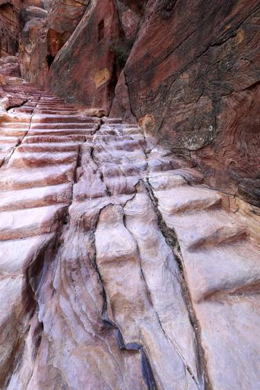 Sandstone paterns around Petra city, UNESCO Site, Jordan thumb