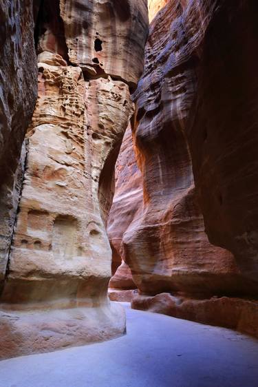 The Al-Siq, main entrance canyon to Petra, UNESCO, Jordan thumb