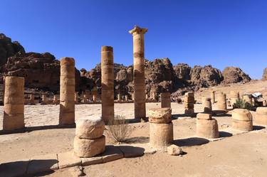 The Great temple, Petra city, UNESCO Site, Jordan thumb