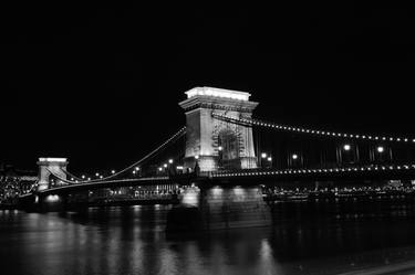 The Széchenyi Chain bridge At Dusk, river Danube, Budapest - Limited Edition 1 of 20 thumb