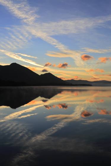 Sunrise over Bassenthwaite lake, Keswick town, Lake District National Park, Cumbria, England - Limited Edition of 20 thumb
