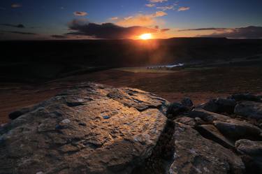 Sunset over Gritstones on the Derwent Moors, Upper Derwent Valley, Peak District National Park, Derbyshire, England - Limited Edition of 20 thumb