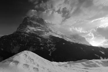 Winter snow, North face of the Eiger mountain, Grindelwald Ski resort; Swiss Alps - Limited Edition of 20 thumb