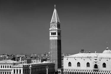 St Marks Campanile bell tower, Basilica, and Doges Palace, Piazza San Marco, Venice, Italy - Limited Edition of 15 thumb